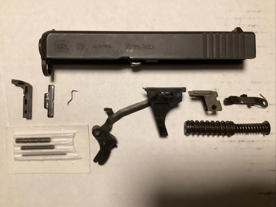 GLOCK 29 G29 SLIDE BARREL SPRING TRIGGER PARTS LOT 10MM AUSTRIA MATCHING SERIAL - Image 3 of 4