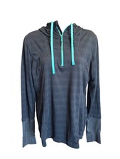 MPG Mondetta Performance Gear Womens Hoodie Size L Thumbholes Gray Black Yoga
