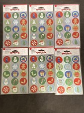 American Greetings Foil Stickers Christmas Ornaments Lot of 6 Packs 12 Sheets
