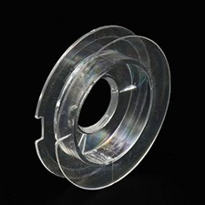 25 Pcs 70mm Empty Bobbin Round Hard Plastic Wire SPOOLS END Clear 4 Ribbon