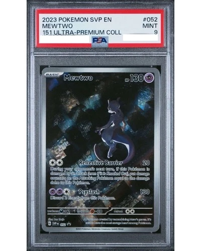 PSA 9 Mewtwo Black Star Promo #52 Pokemon 151 Scarlet & Violet 2023 ENGLISH