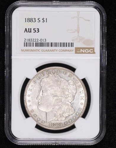 1883 S Morgan Silver Dollar NGC AU-53