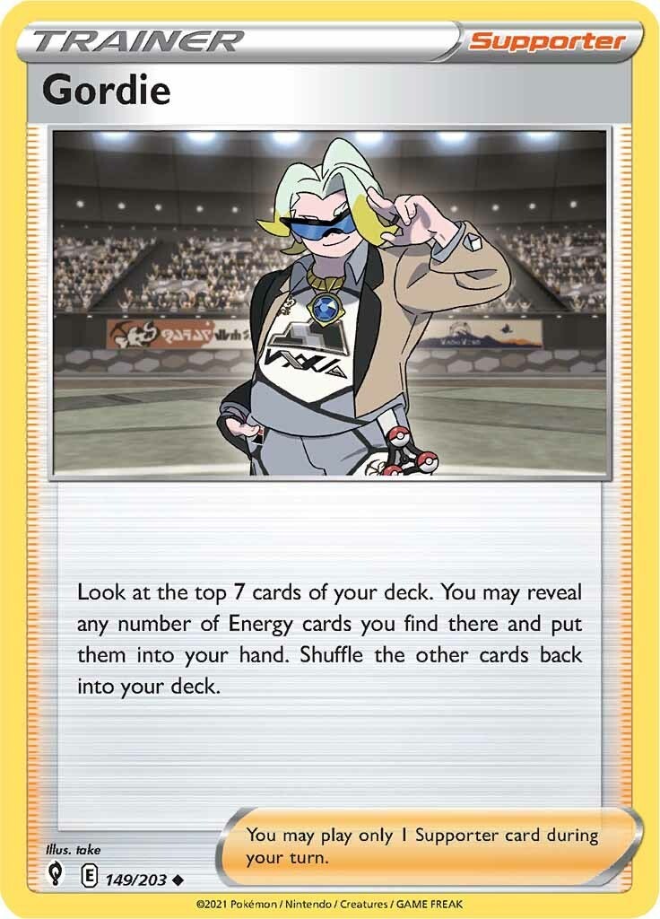 Gordie - [SWSH07 - 149/203] - NM - SWSH07: Evolving Skies - Pokemon
