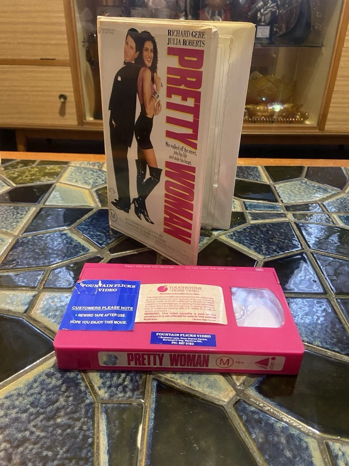 PRETTY WOMEN VHS EX RENTAL CLAMSHELL RARE PINK VIDEO TAPE