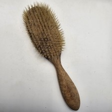 Vintage Wooden Handle Hair Brush 11 Rows Vtg Wood Hairbrush