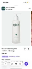 New, Authentic OSEA Ocean Cleansing Milk 5 oz 150ml Brand New In Box