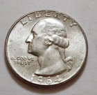 1964‑D Washington Quarter • 90% Silver • Circulated• X116