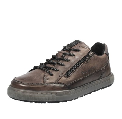 Bugatti Huberto - Low Sneaker aus grauem Leder - Größe 45 [30cm] Herrenschuhe