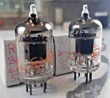 2x RCA Black Plate 6AK5 5654 Tube Pair - Tested  Guaranteed - Fast Shipping 