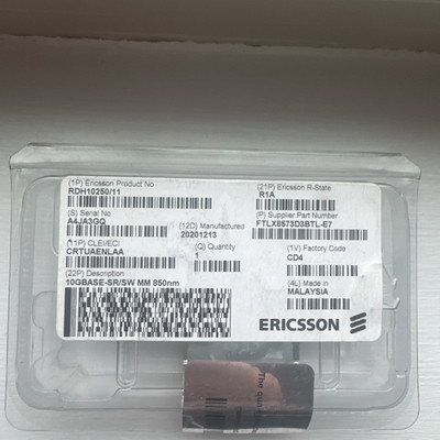 Ericsson/Finisar | RDH10250/11 R1A | FTLX8573D3BTL-E7 | 10GBASE-SR/SW MM 850nm