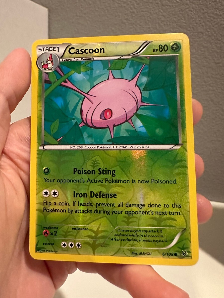 cascoon pokemon card Pokemon 2008 Cascoon Large Bromide Diamond & Pearl Series #5 Chewing Gum  Promo Card