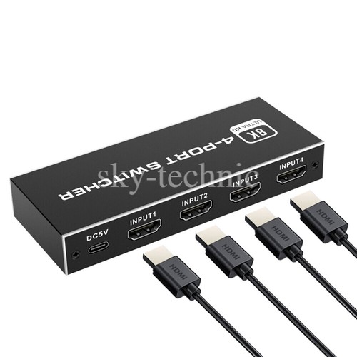 4 or 5 Port 8K HDMI 2.1 Switch 4 in 1 out 4K 120Hz HDR HDMI 2.1 Switcher HDCP2.3 - Picture 23 of 34