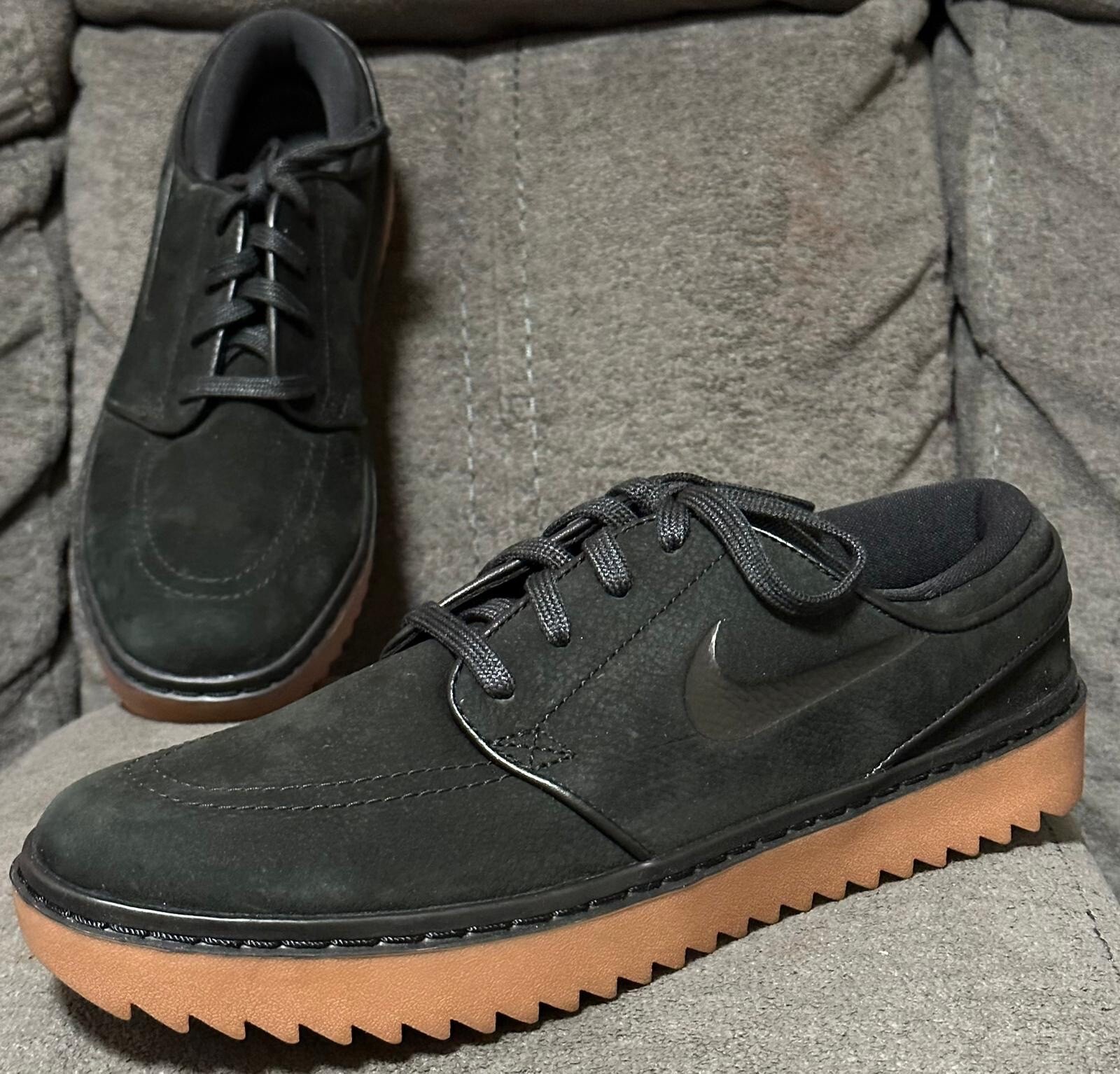 Nike Stefan Janoski G Golf Shoes Suede Black Gum Men&rsquo;s Size 8.5 AT4967-003 New