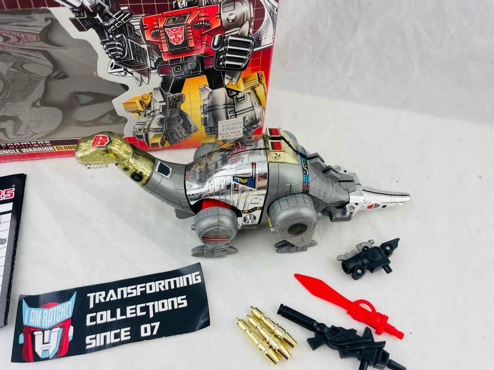Transformers Original G1 1985 Dinobot Sludge Complete w/ Box - Image 2 of 4