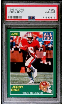 Jerry Rice All Pro Rookie 1989 Score #292 Jerry Rice All Pro PSA 8 San Francisco 49ers HOF | eBay