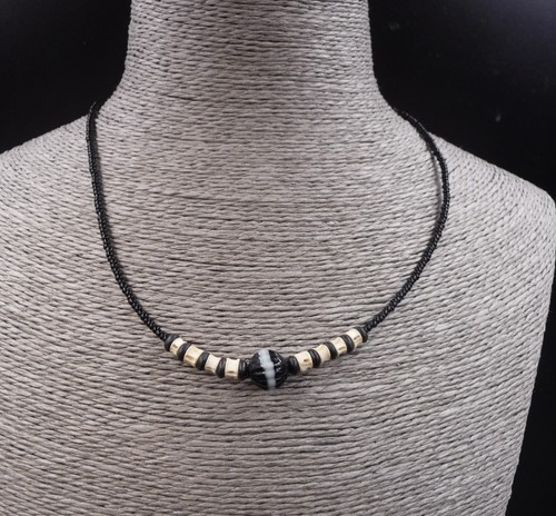 Afrikanische Ethno Halskette aus Büffelknochen Kongo - Bild 1 von 2
