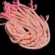 Natural Pink Opal Gemstone Rondelle Shape Smooth Beads 6X6 7X7mm Strand 8" GB379