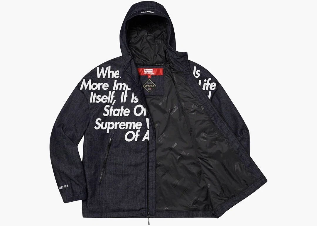 Parka denim Supreme/JUNYA WATANABE COMME des GARÇONS MAN GORE TEX   Indigo   SM