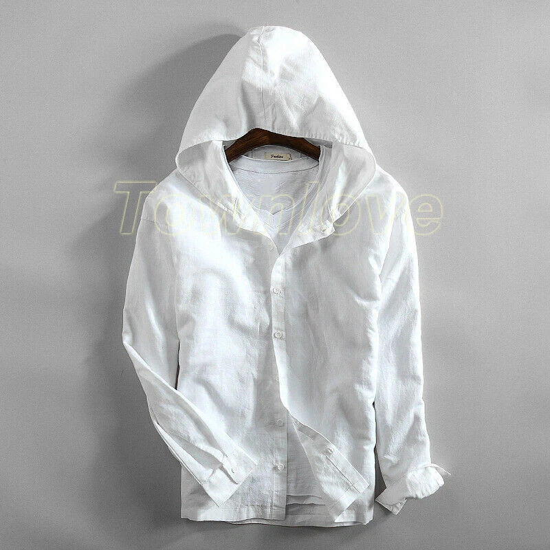 White hooded shirt sales