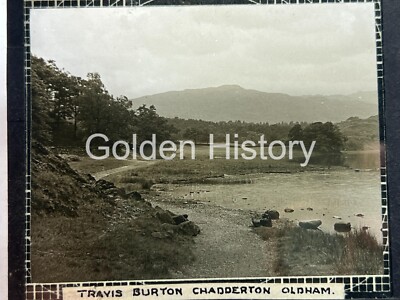 ANTIQUE c1900 PHOTOGRAPH GLASS LANTERN SLIDE RYDAL WATER LAKE DISTRICT