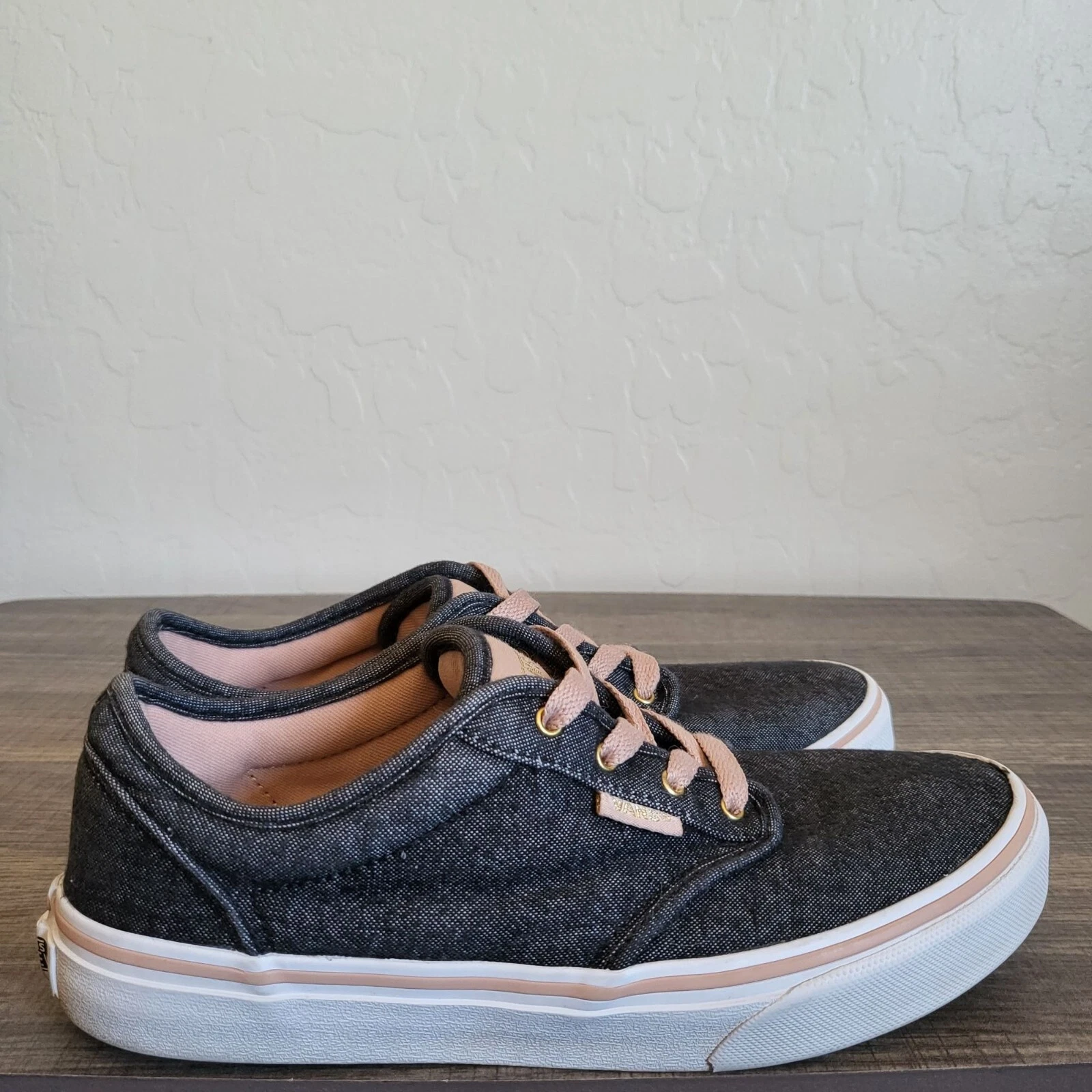 Vans Atwood sneaker skate tela scarpa bassa stringata grigio rosa taglia grandi ragazze 5