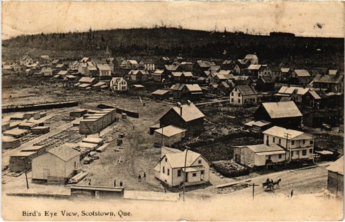 PC CANADA, QUEBEC, SCOTSTOWN, BIRD'S EYE VIEW, VINTAGE POSTCARD (B45746) - 第 1/2 張圖片