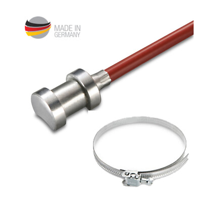 PT1000 Anlegefühler 2m Rohranlegefühler 250°C Heizung Fühler inkl. Spannband 