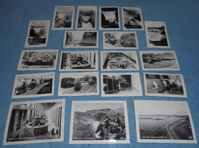 19 Vintage Boulder Dam Souvenir Photos Gates Spillway Reservoir Power Plants etc