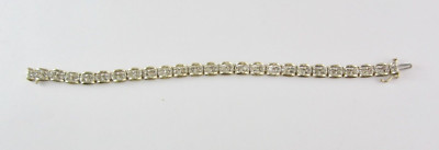ESTATE 10K YELLOW GOLD DIAMOND LINE STYLE BRACELET 5.00CT APPRAISED $4,880.00