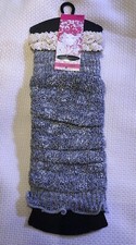 Chinese Laundry Luxury LegWarmers, One Size Fits Most Gray White Lace Leg wear