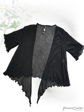 PoCo LAGENLOOK Bolero Strick-Jacke L-XL-XXL-XXXL 44 46 48 50 52 54 56 58 schwarz