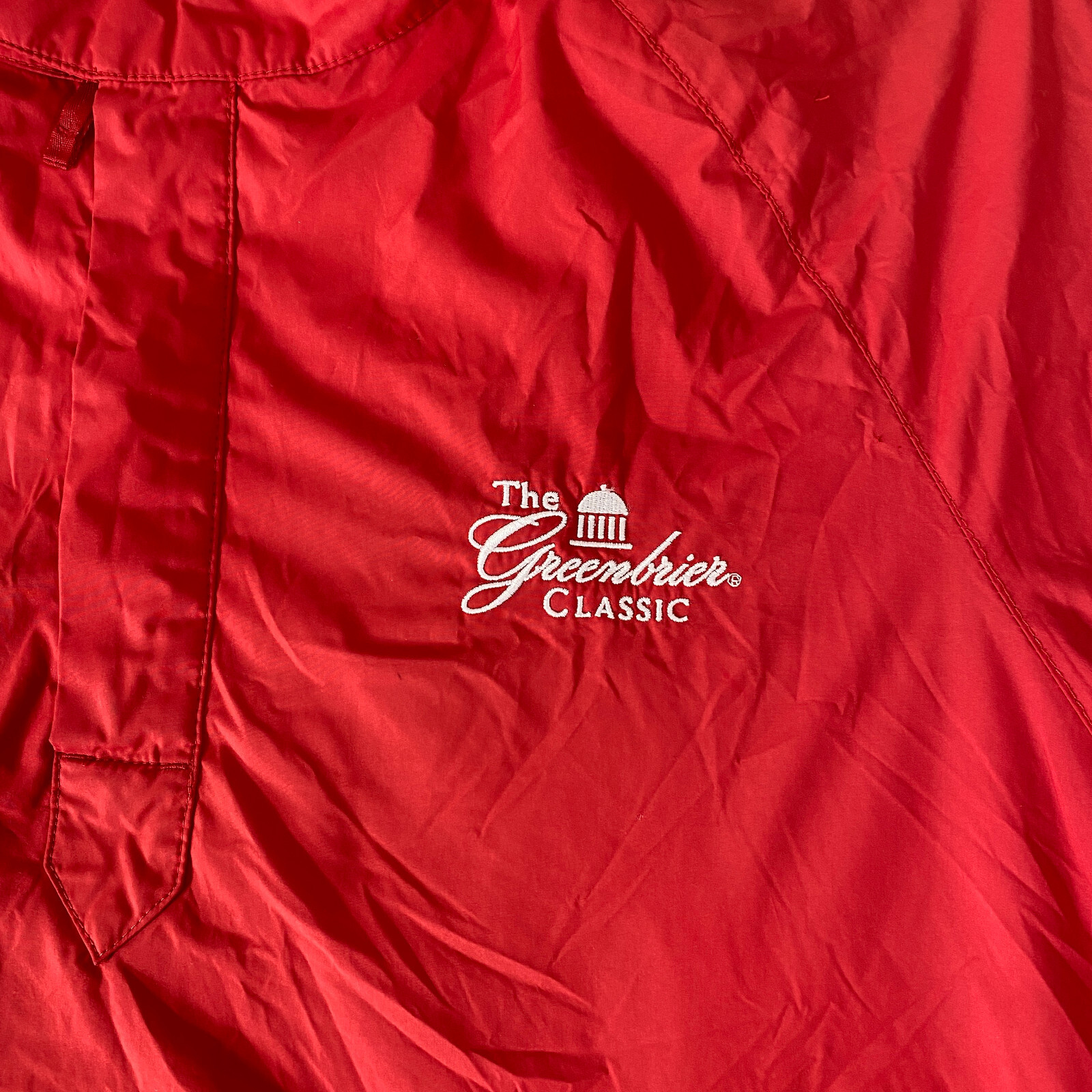 Giacca a vento vintage polo golf uomo grande rossa grande pony ventilata manica corta anni 90