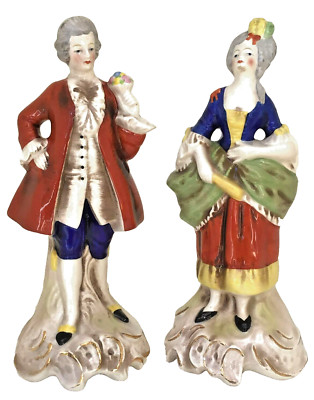 Vtg Goebel Colonial Victorian Couple Figurines Matching Pair 1940s Germany