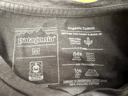 Patagonia Women's Back For Good Organic T-Shirt Bison Dark Gray Size Medium - Picture 7 of 9