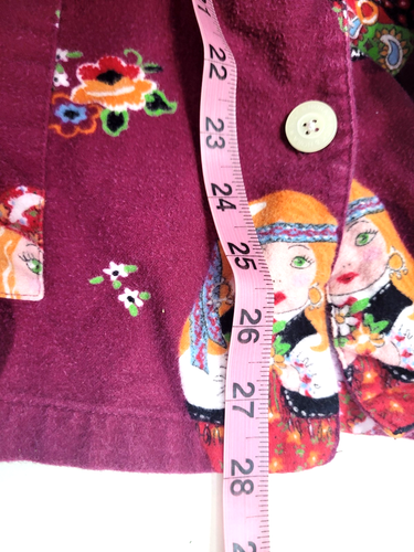 Nick and Nora Flannel Hippie Matryoshka Dolls 2 Piece Pajama Set Sized L Used - Picture 12 of 15