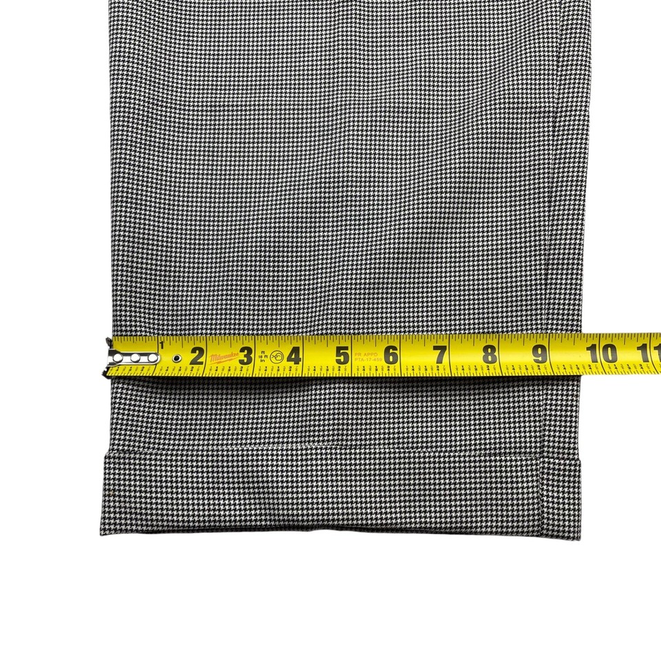 Zanella Men's Austin Wool Dress Pants Black/White Houndstooth • Italy