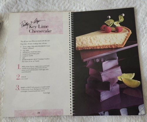 Kraft Philadelphia Cream Cheese Cookbook Lot: 1988 HB/DJ + Spiral Bound Ultimate - Picture 10 of 10