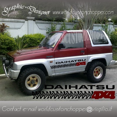 2 KLEBEBÄNDER + 2 SCHRIFTZÜGE DAIHATSU GELÄNDEWAGEN FEROZA 4X4 OFF ROAD JEEP