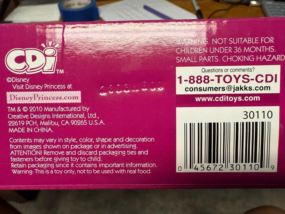 Disney Princess 11 Pc. Tea Set - New in Box 2010 - Image 3 of 3