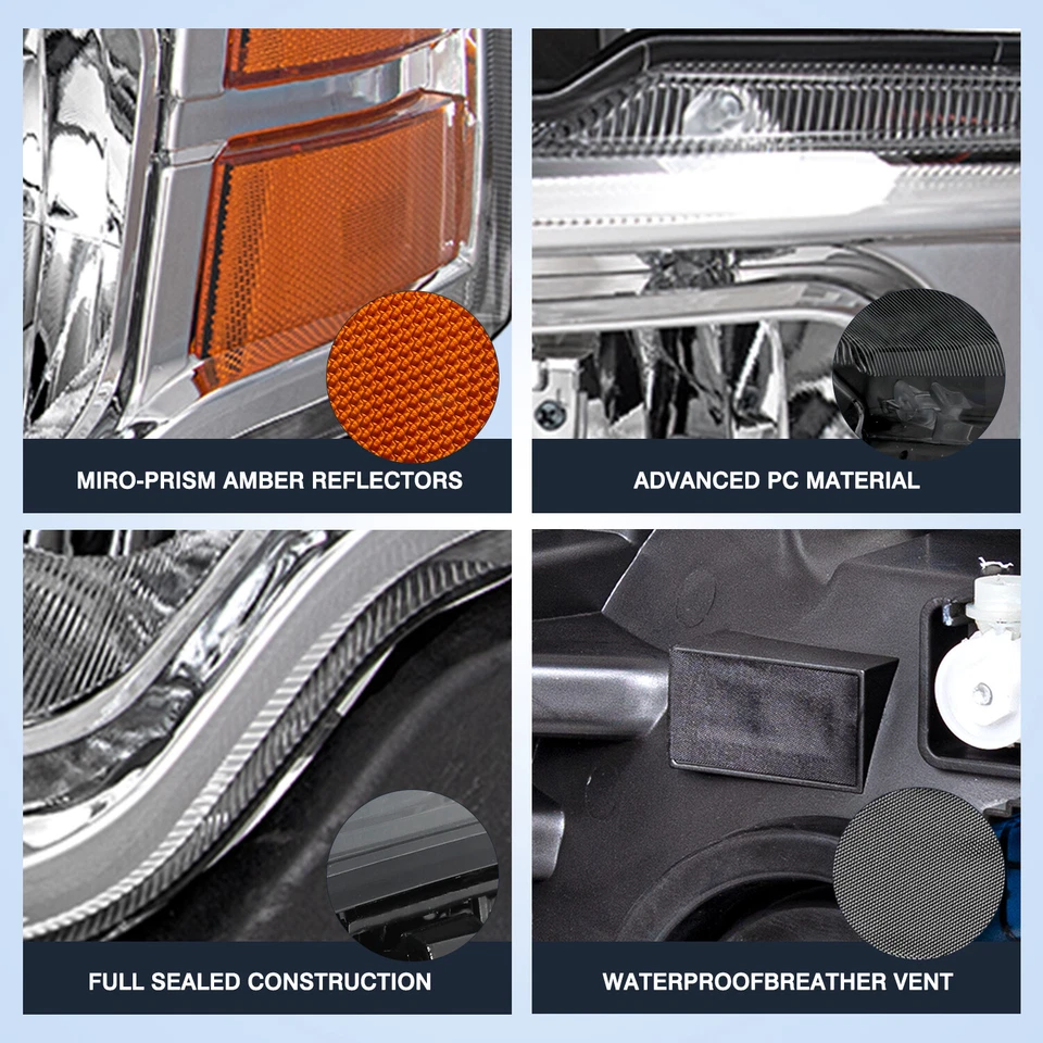 Faro cromado lado del conductor [tipo halógeno] apto para Ford Flex 2009-2012 Foto 2 de 4