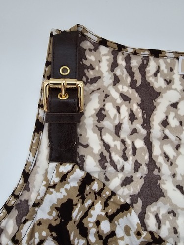 Michael Kors Abstract Print Camisole Vest Top Size L Uk 12 Brown Beige - Picture 4 of 7