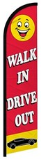 Walk In Drive Out Windless Full Sleeve Swooper Flag Feather Banner 1