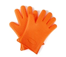 Silicone Oven Mitts BBQ Smoker Max Heat Resistant Grill Gloves set