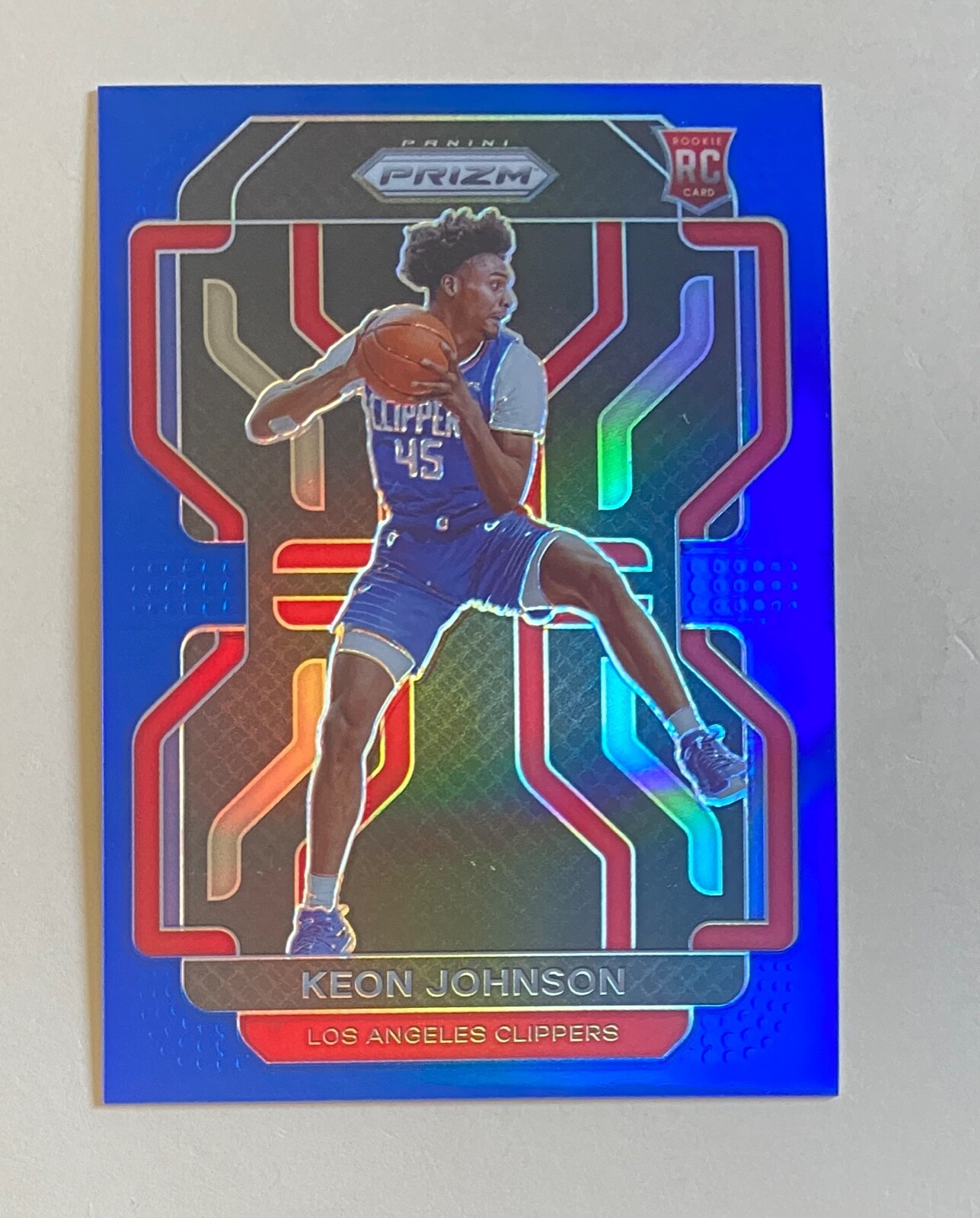 2021-22 Panini Prizm Prizms Blue #326 Keon Johnson /199 Rookie RC #P9781
