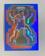 2021-22 Panini Prizm Prizms Blue #326 Keon Johnson /199 Rookie RC #P9781