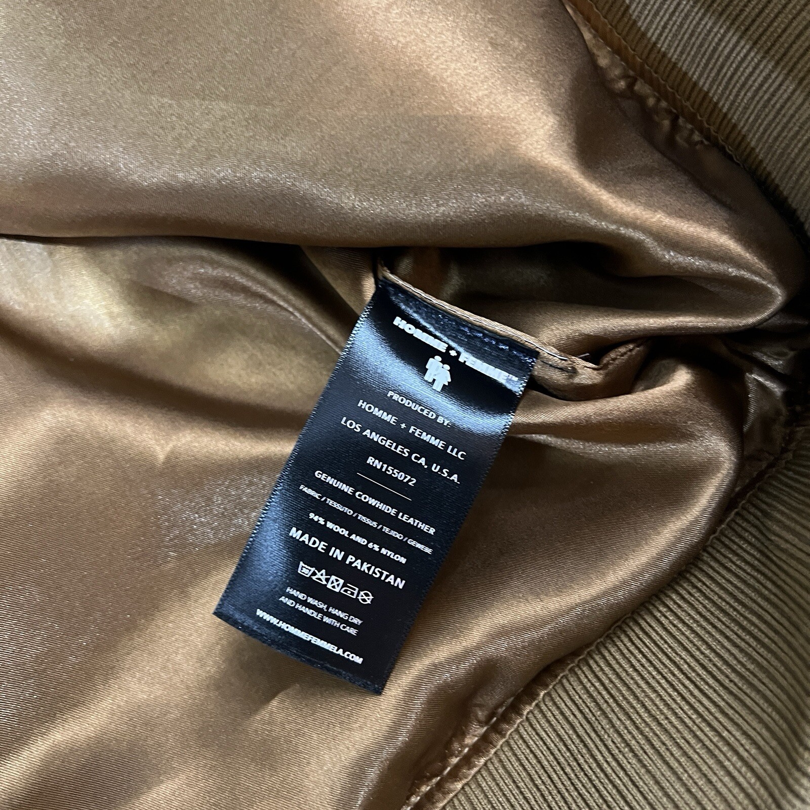 Homme Femme Letterman Varsity World Champs Patched $560 Streetwear Jacket Large