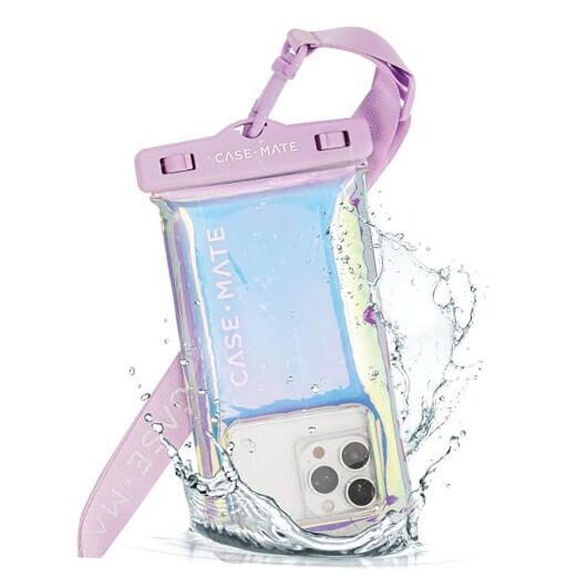 Soap Bubble IP68 Waterproof Phone Pouch for Travel Beach Cruise in Iridescent Finish