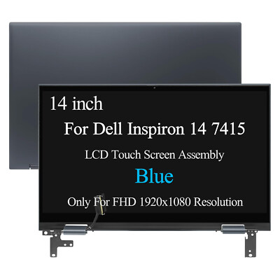 For Dell Inspiron 14 7415 P147G P147G001 LCD Touch Screen Full Assembly Blue