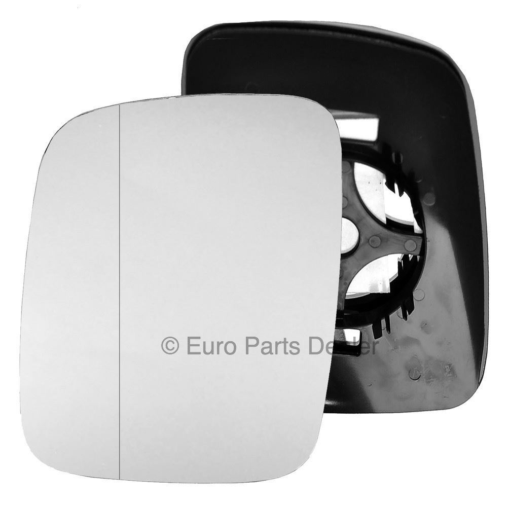 Passenger side Clip Wide Angle wing mirror glass for VW Transporter 90-03