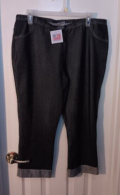 Love usa apparel new dark wash jeggings capris size XL